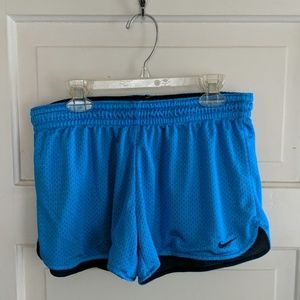 Blue athletic shorts